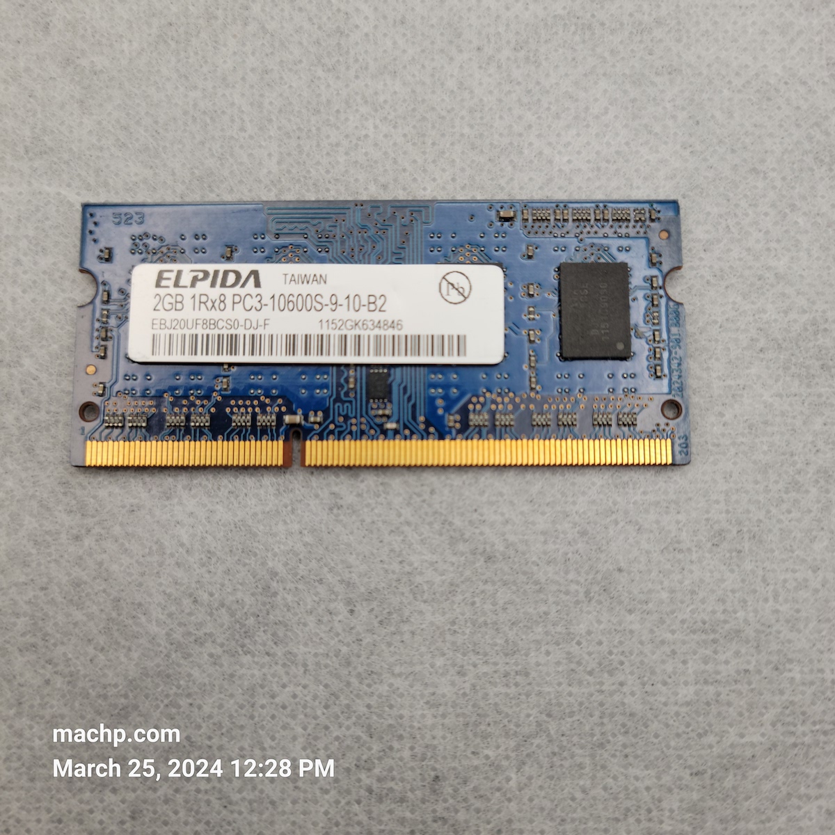 Macbook Pro 2GB 1RX8 PC3-10600-9-10-B2 ELPIDA