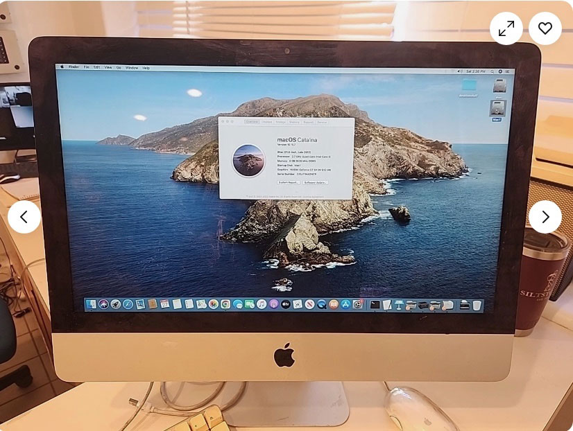 Apple iMac 21" 2012 A1418 Intel Core i5 3rd Gen., 2.70 GHz, 8GB)